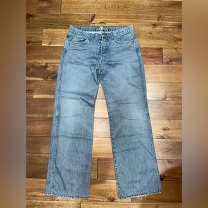 7 FOR ALL MANKIND A PKT RELAXED DESIGNER MEN'S JEANS SIZE W34 CTB: 33”